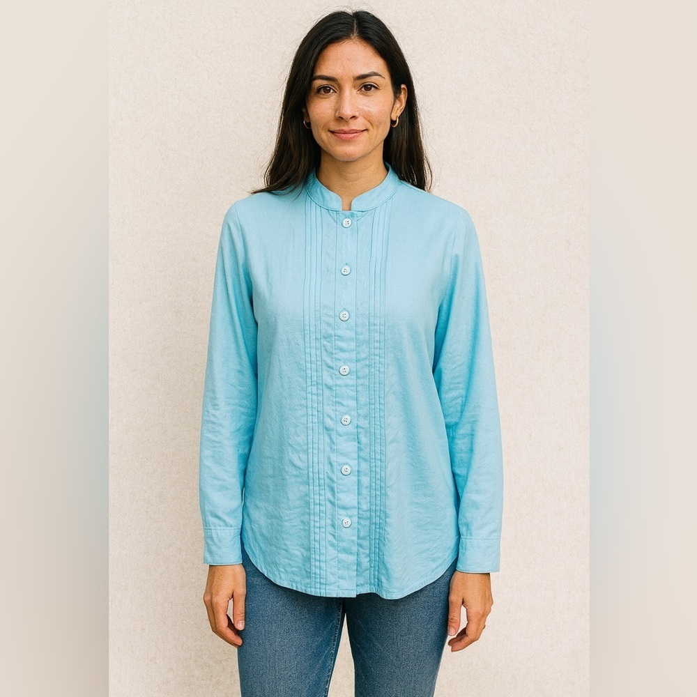 FRENCH Laundry Linen Button Down Top Size Medium